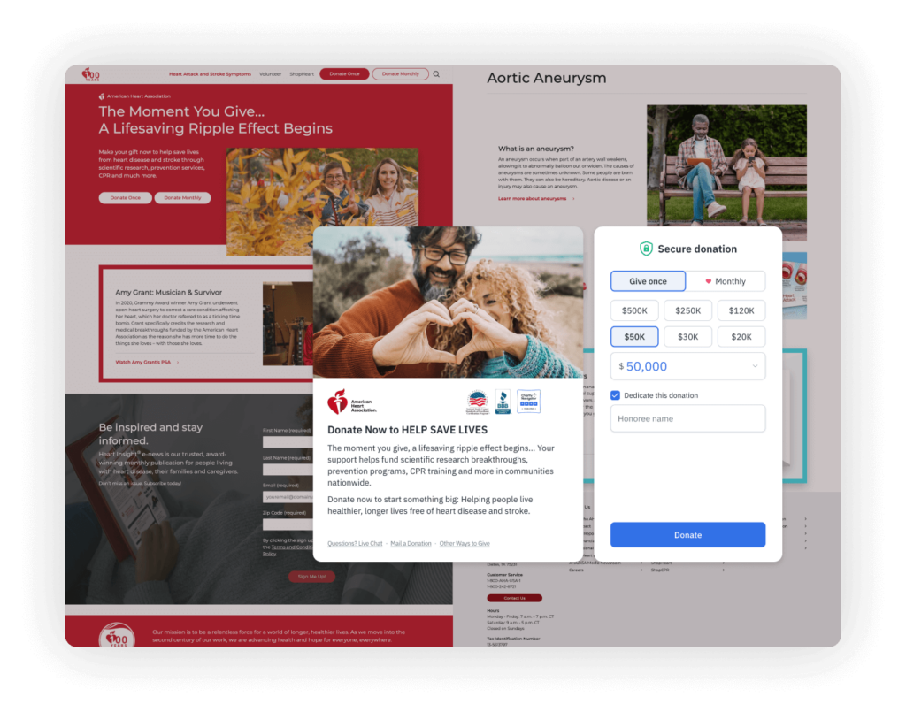 Nonprofit Website Design - American Heart Association