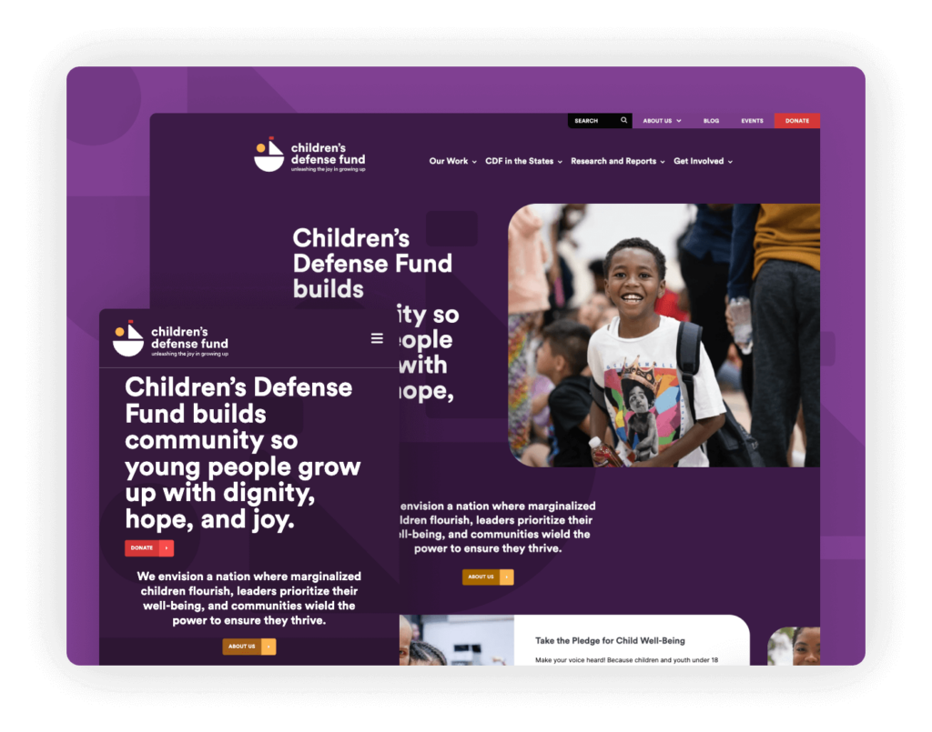 Nonprofit Web Design - Children's Defense Fund