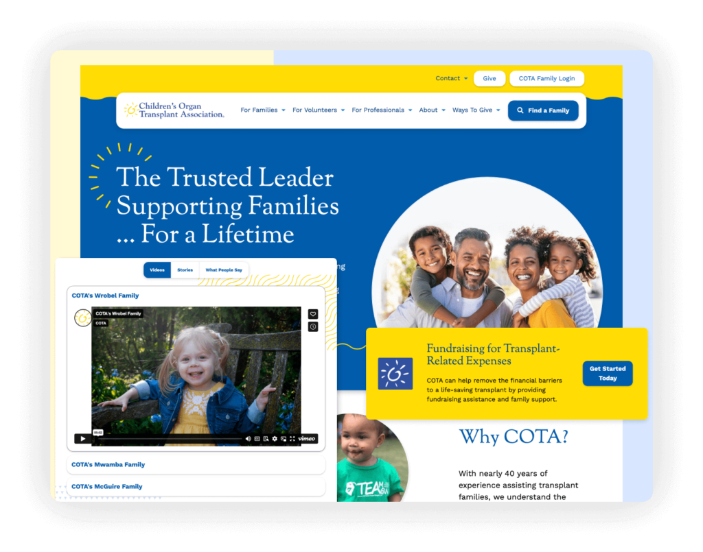 Website Design for Nonprofits - COTA