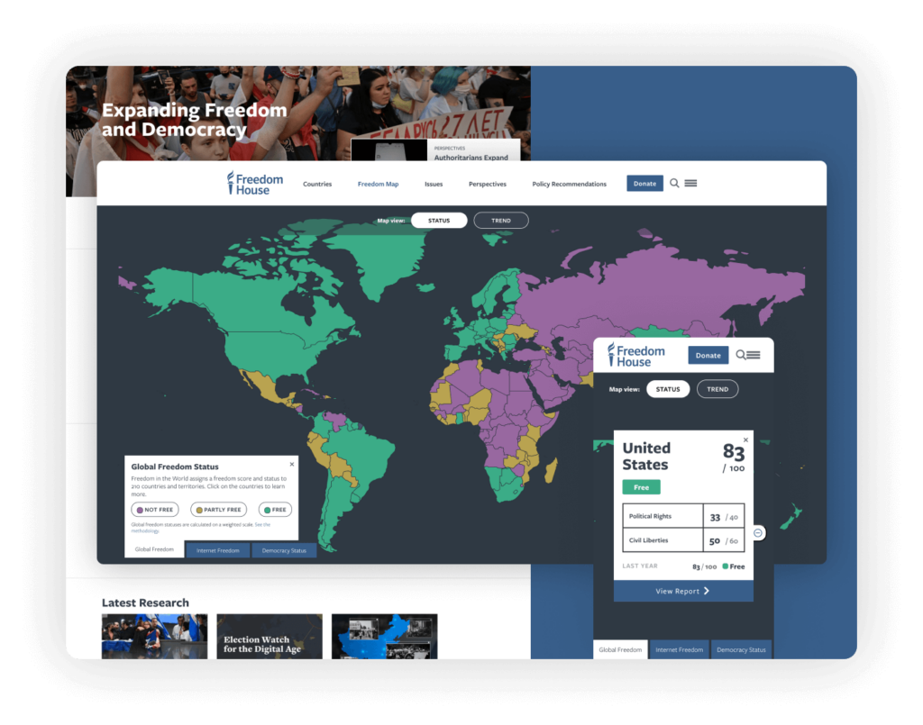 Best Nonprofit Website - Freedom House