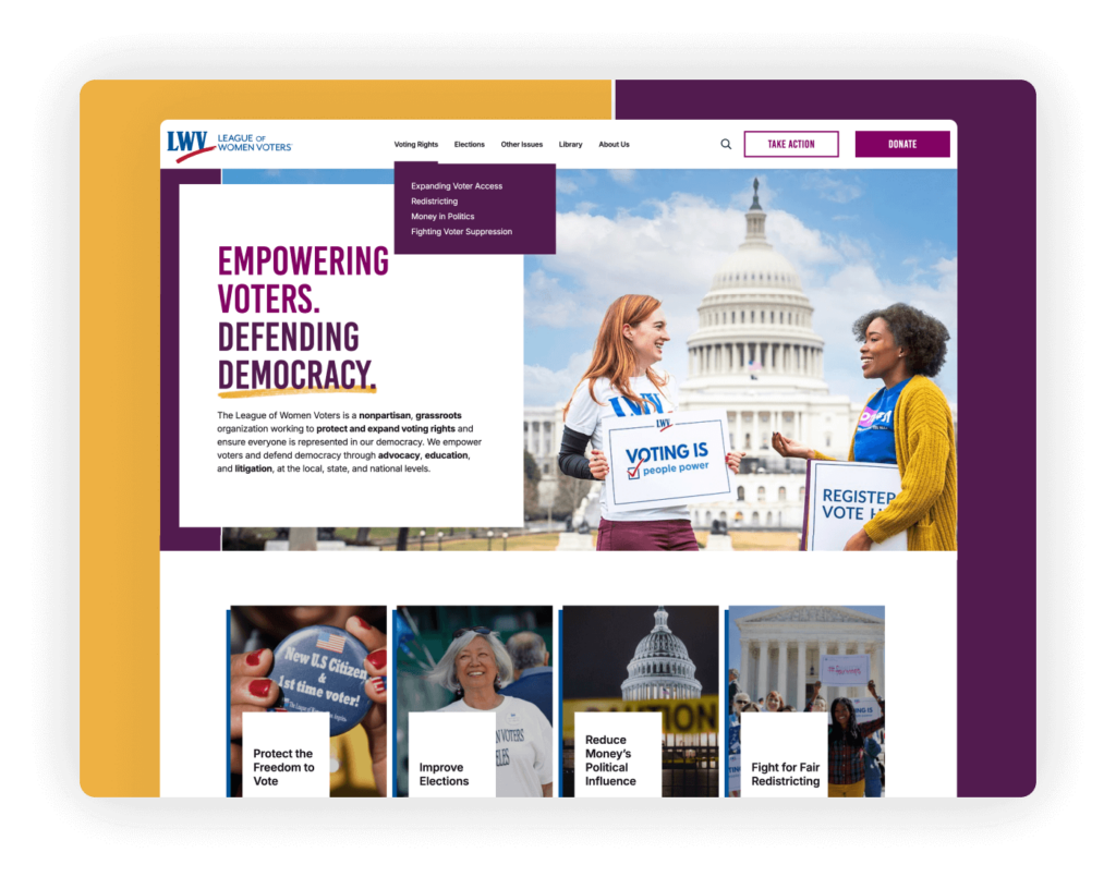 Nonprofit Websites - League of Women Voters