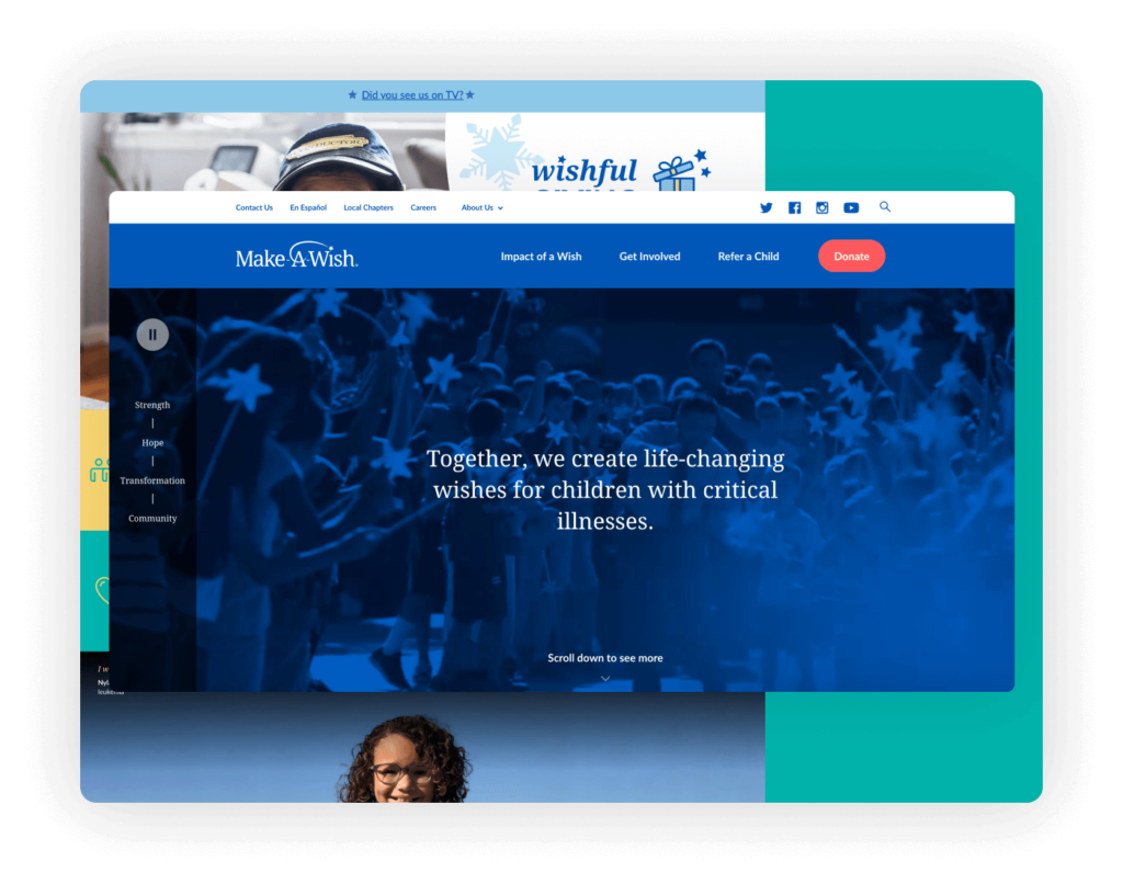 Website Design for Nonprofits - Make a Wish