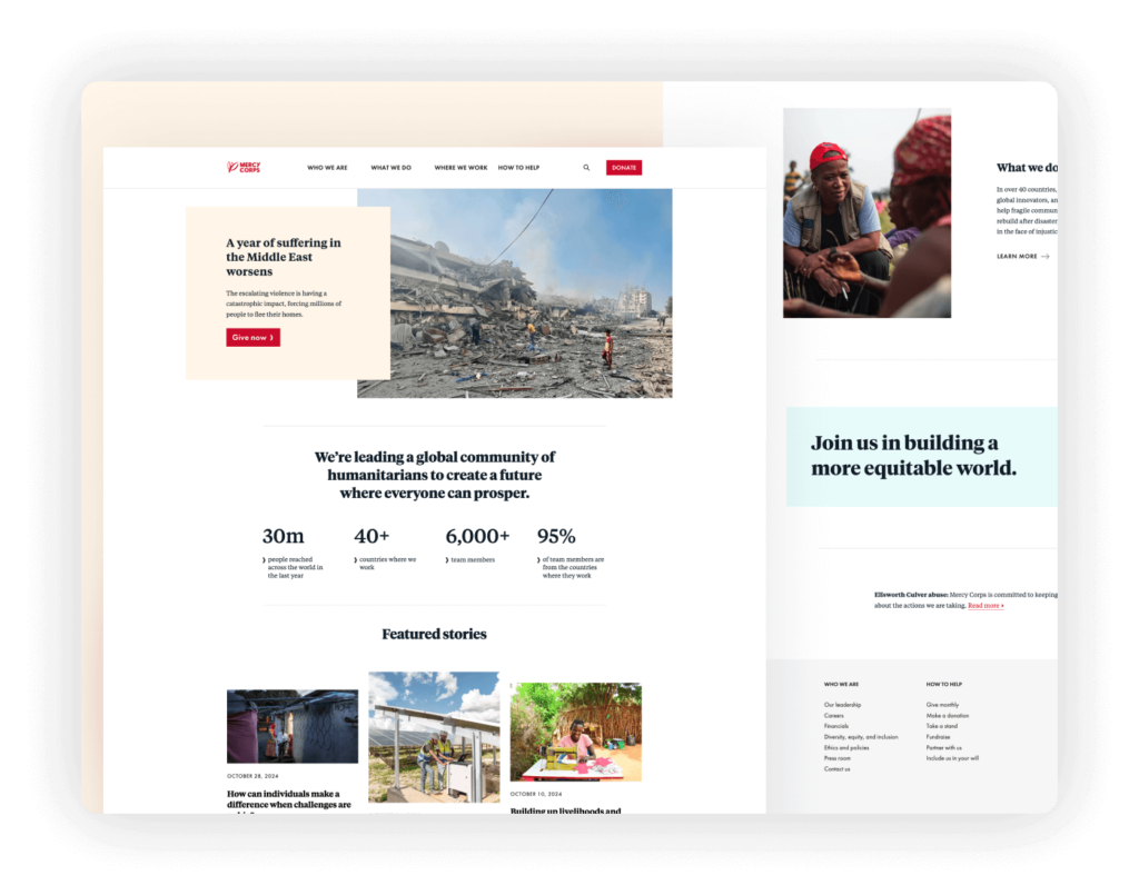 Nonprofit Websites - Mercy Corps