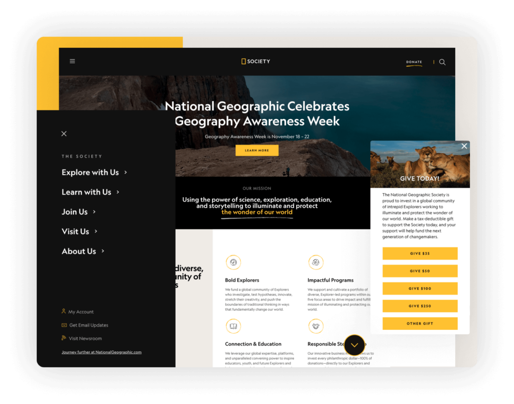 Best Nonprofit Websites - National Geographic