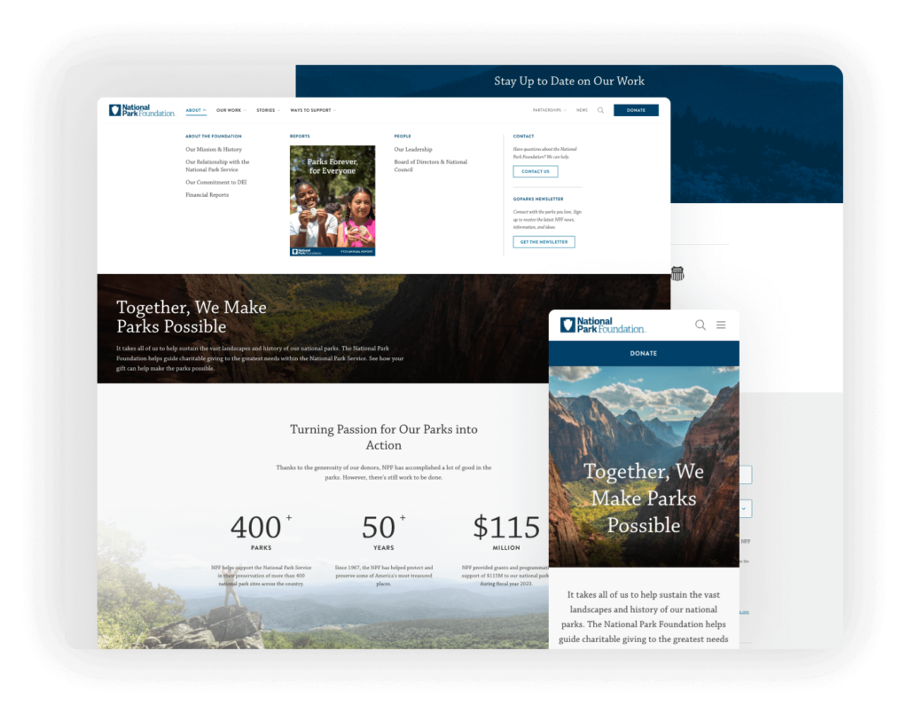 Nonprofit Website Design - The National Park Foundation