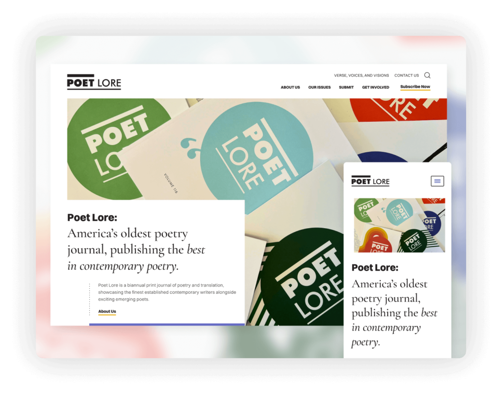 Nonprofit Websites - Poet Lore