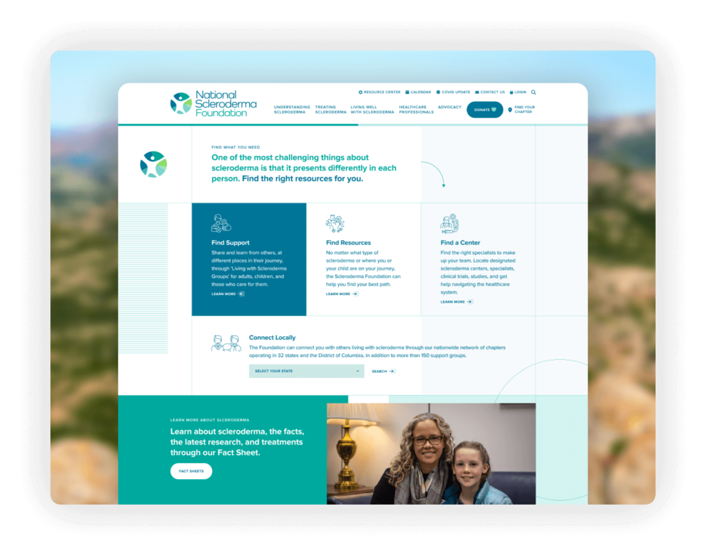 Nonprofit Web Design - National Scleroderma Foundation