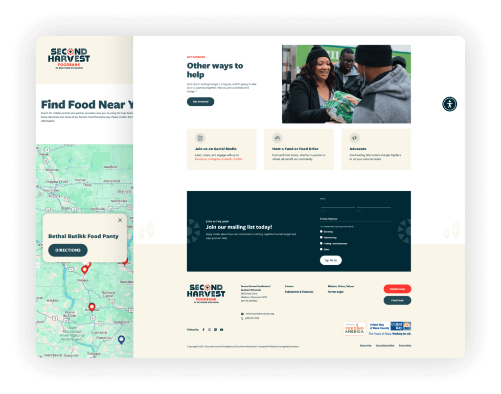 Nonprofit Web Design - Second Harvest