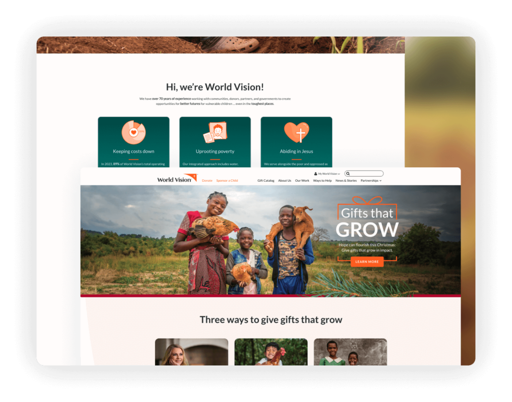 Best Nonprofit Websites - World Vision