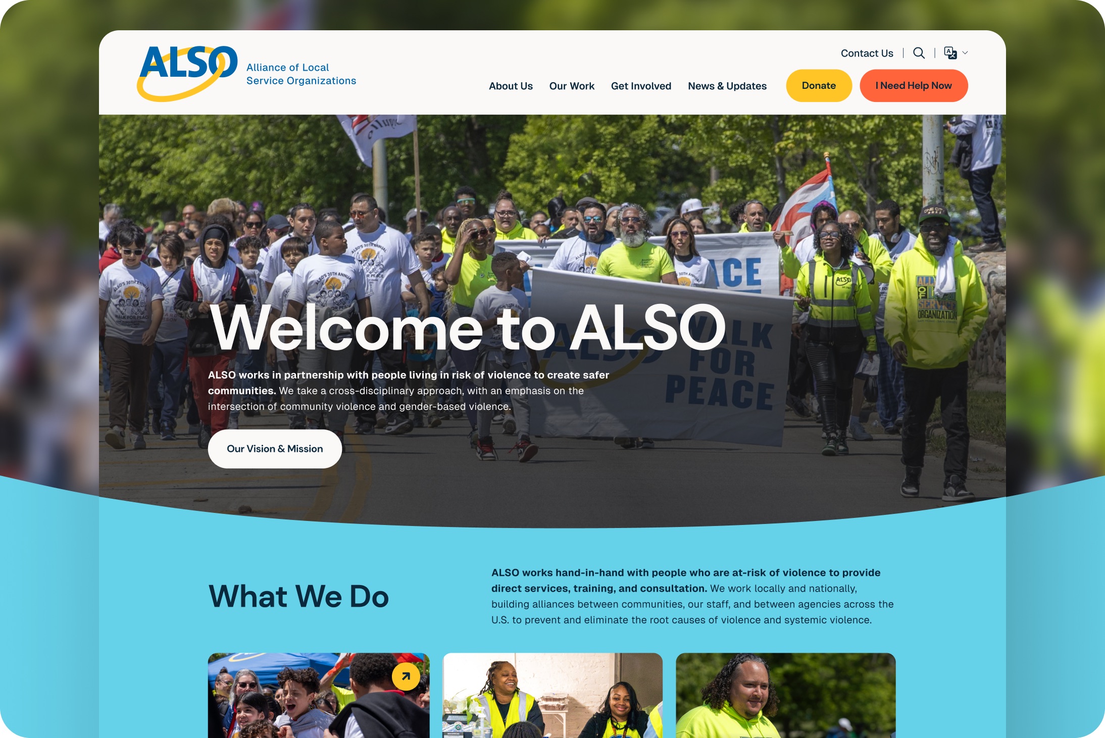 Nonprofit website maintenance: ALSO website